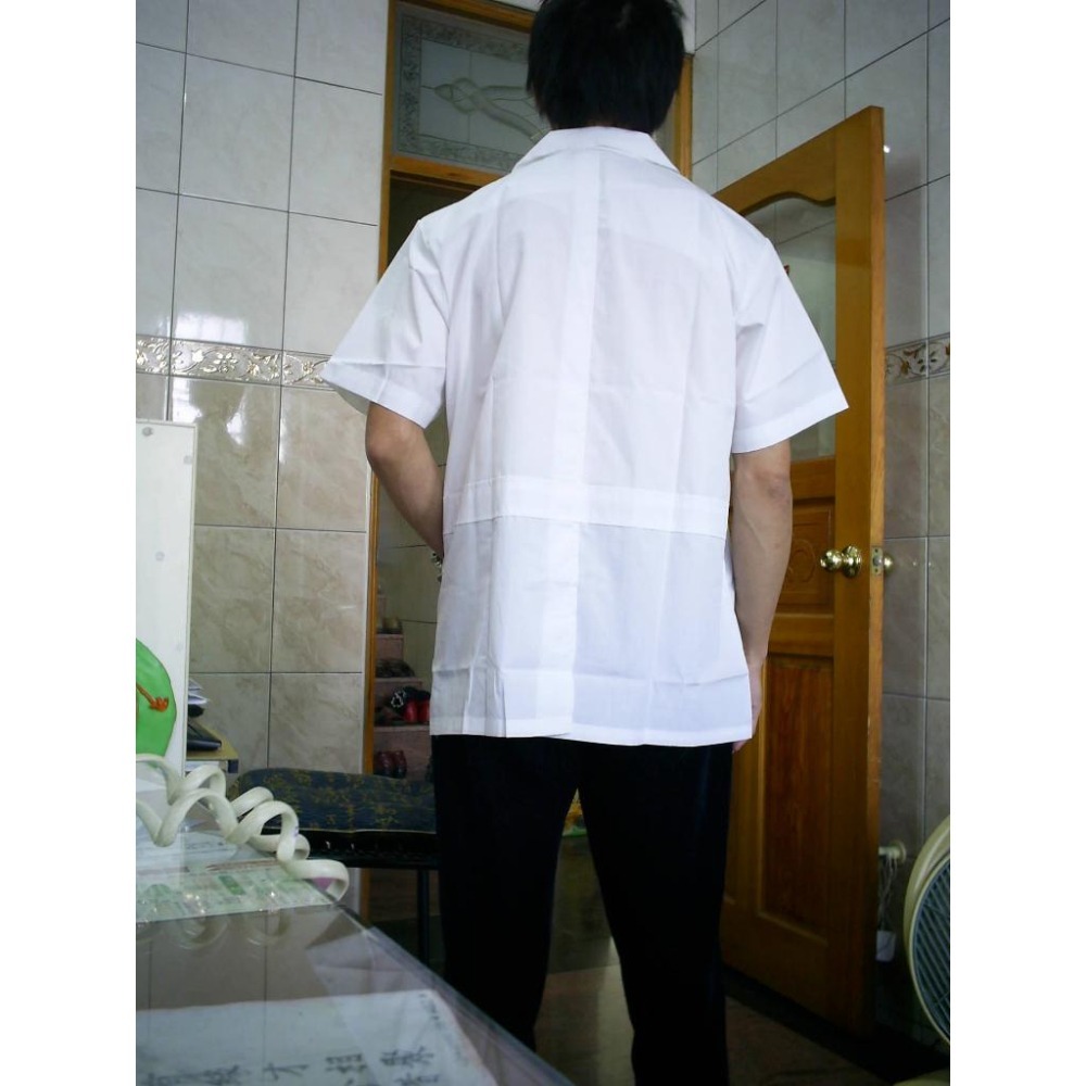 醫師服 藥師服 半身 白袍 短袖 另有 長袖 純白 醫師袍 醫生袍 醫生服 醫師白袍 藥劑師 藥師-細節圖2