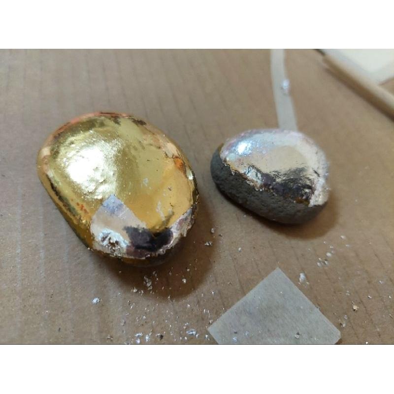仿金箔 仿銀箔 金箔 銀箔 金色銅箔 銀色鋁箔 玫瑰金箔 純金箔 純銀箔 貼箔液 護箔腊面金油 按金筆-細節圖2