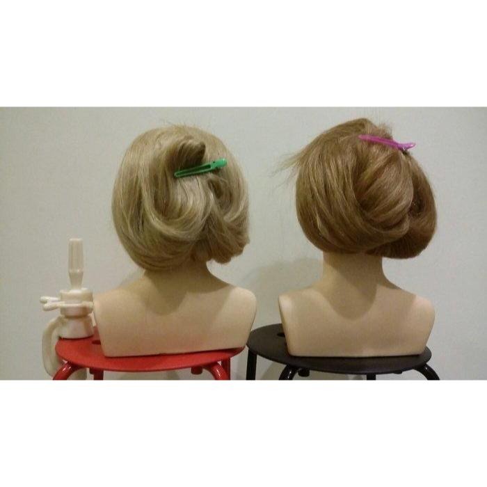 比賽 新秘 新娘秘書 祕書 全真髮 100% 淺金 肩膀 22吋 安妮 可染 燙 漂 吹捲 假人頭 練習頭 假人頭 美髮-細節圖2