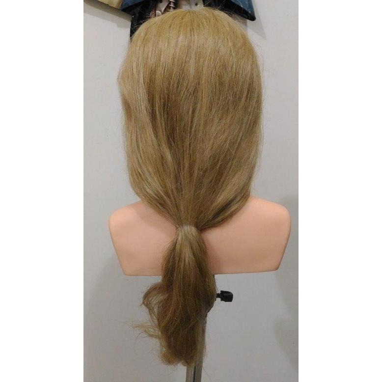 比賽 新秘 新娘秘書 祕書 全真髮 100% 淺金 肩膀 22吋 安妮 可染 燙 漂 吹捲 假人頭 練習頭 假人頭 美髮-細節圖5