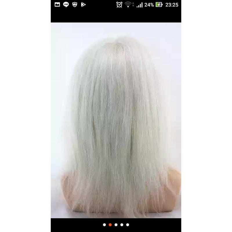 新秘 新娘秘書 祕書 全真髮 100% 白色 有妝 羊毛 肩膀 12吋 安尼 安妮 可染 可燙 漂 練習頭 假人頭 美髮-細節圖2