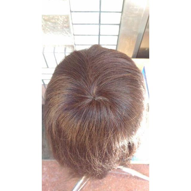 美髮 金髮 金色 黑髮 棕髮 頭髮 練習 頭 單頭 假人頭 22吋 一體成型 包頭 剪髮 高溫 髮絲 拉直 盤髮 全假髮-細節圖5