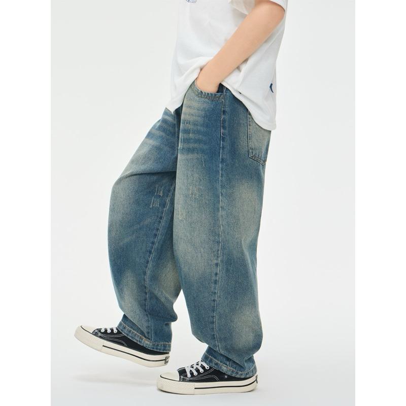 下裝｜2025 復古刷破牛仔褲 男童牛仔褲-細節圖4