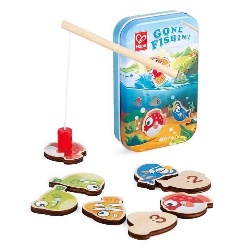 玩具｜德國hape便攜 鐵盒玩具 釣魚玩具 磁吸變裝玩具 玩具-細節圖2