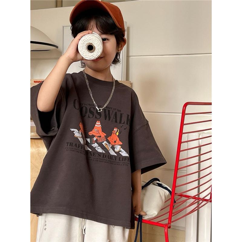 上衣｜2025 三角錐卡通印花寬鬆上衣 男童上衣-細節圖3