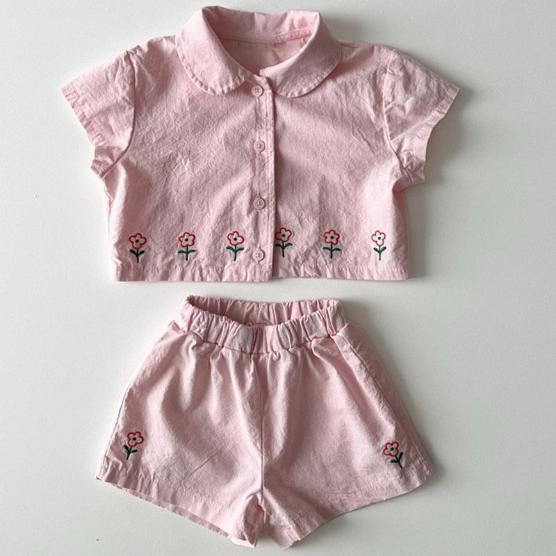 女寶系列｜夏季花朵兩件套裝 女寶套裝-細節圖5