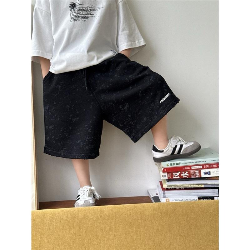 下裝｜磨破針織短褲 男童短褲-細節圖2