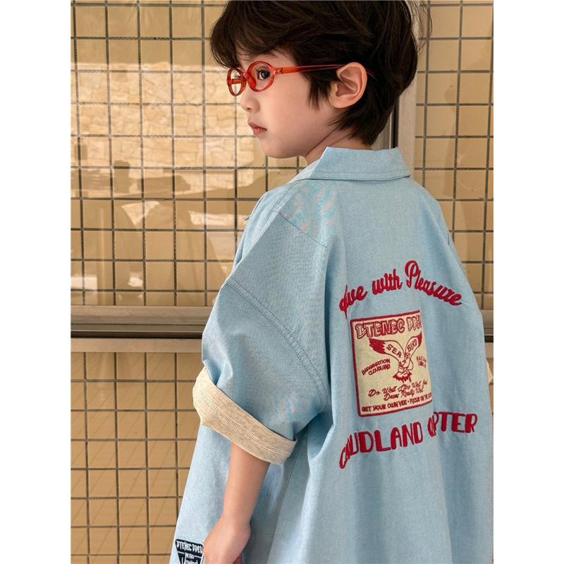 上衣｜復古刺繡襯衫 男童上衣 男童襯衫-細節圖3