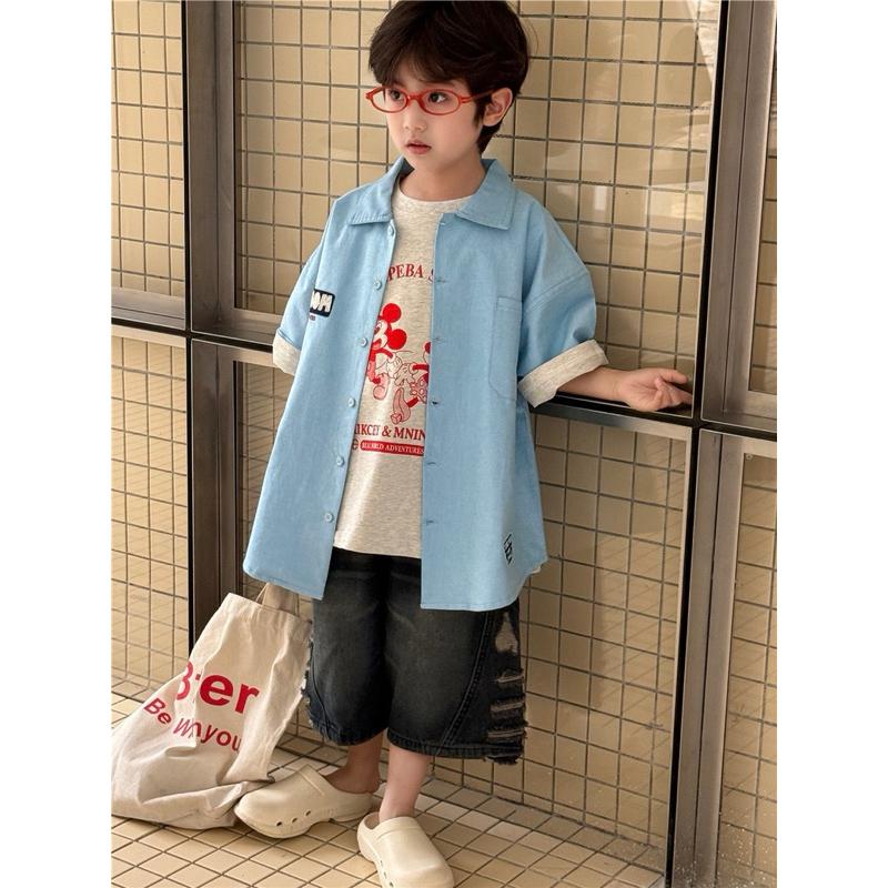 上衣｜復古刺繡襯衫 男童上衣 男童襯衫-細節圖4