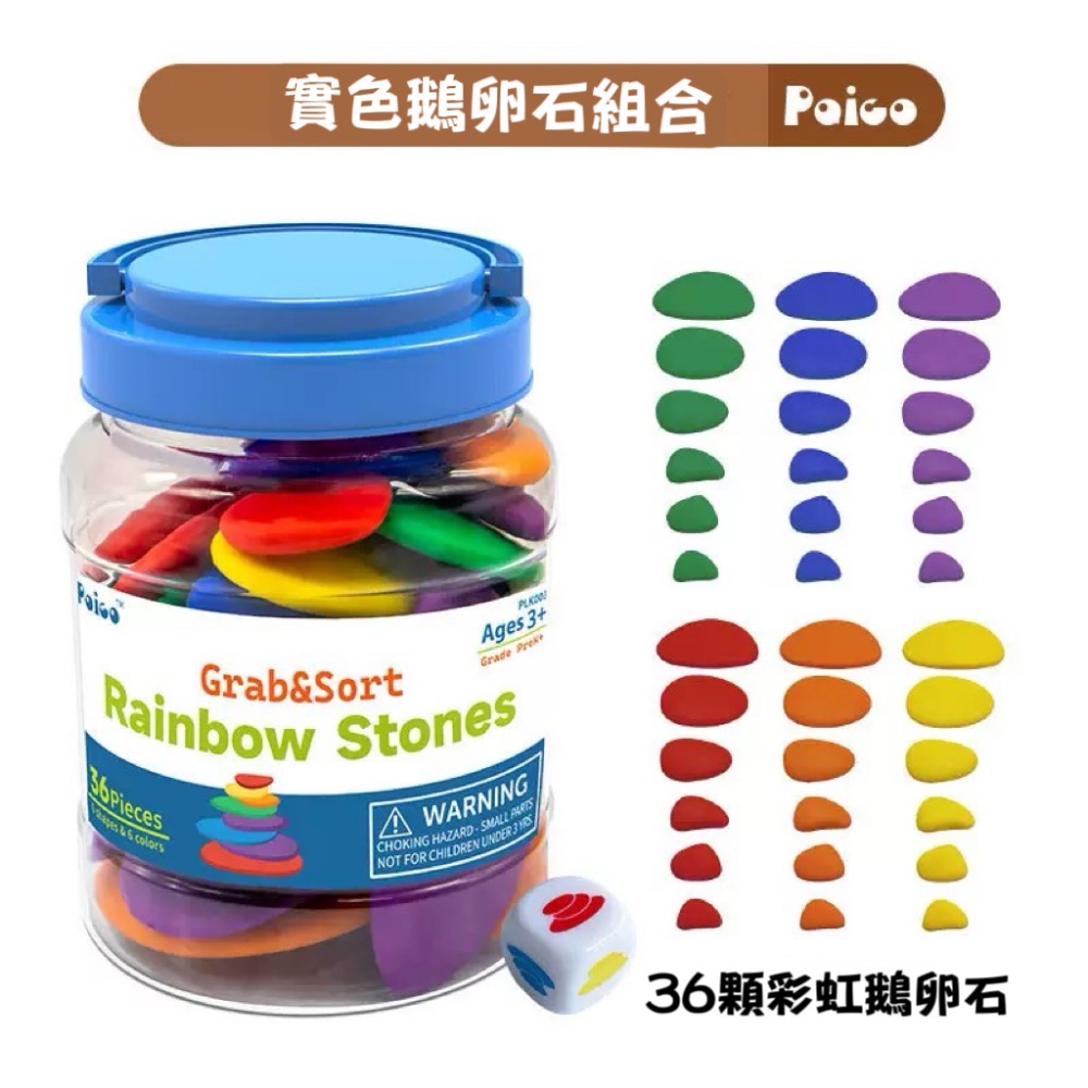 玩具｜蒙特梭利教具 罐裝早教玩具 數字 字母 圓片 小方塊 幼兒園教具-規格圖3