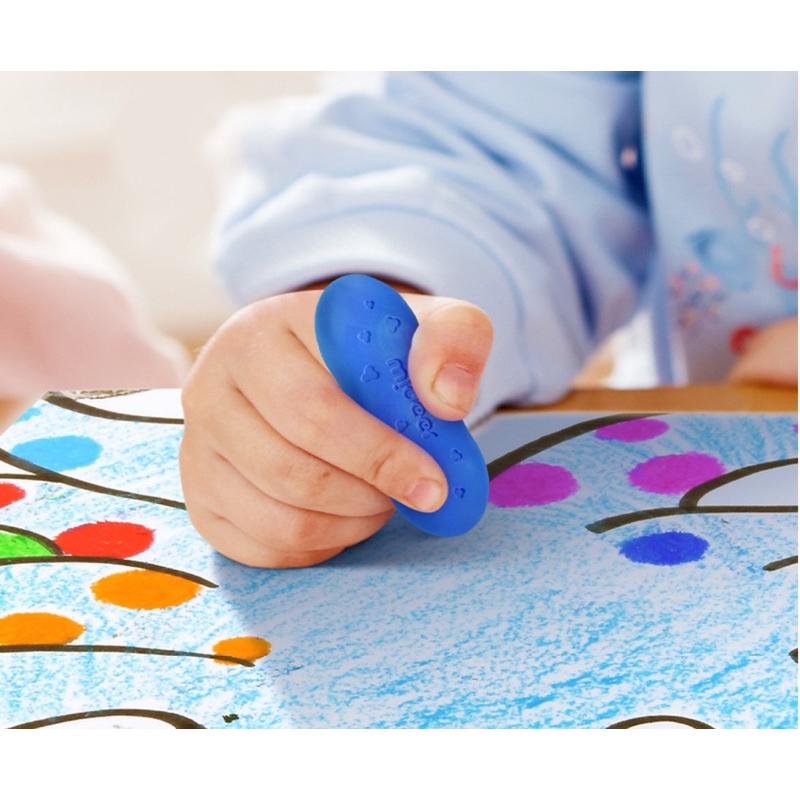 玩具｜mideer 12色豌豆蠟筆 可水洗不髒手-細節圖3