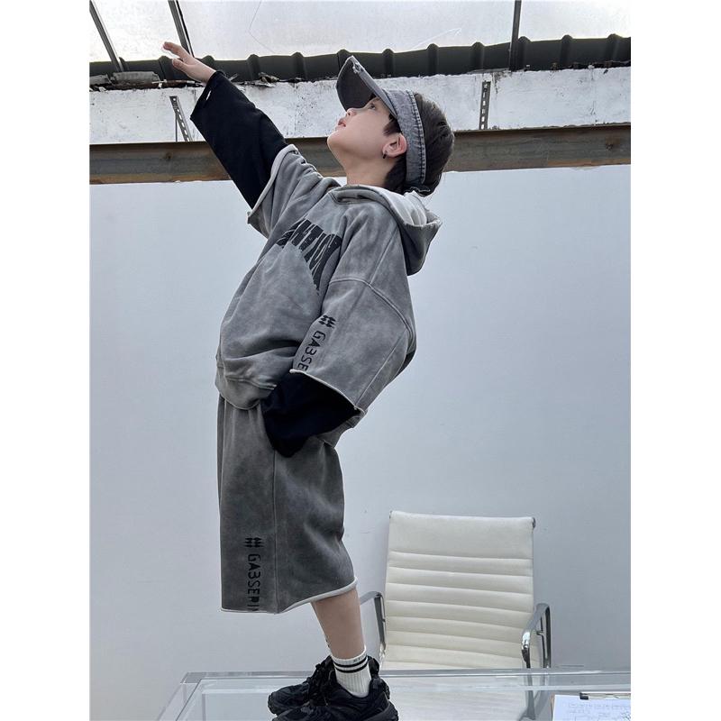 套裝|春夏美式復古連帽套裝 男童套裝-細節圖4