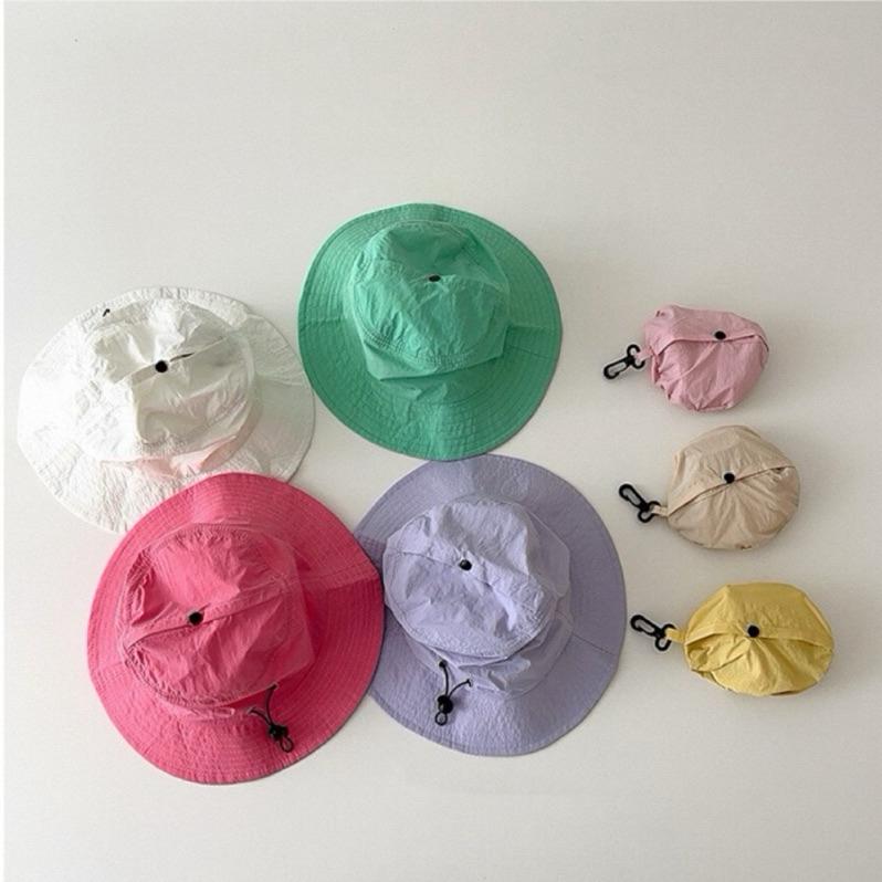 配件｜可收折速乾素色漁夫帽 幼兒漁夫帽-細節圖2