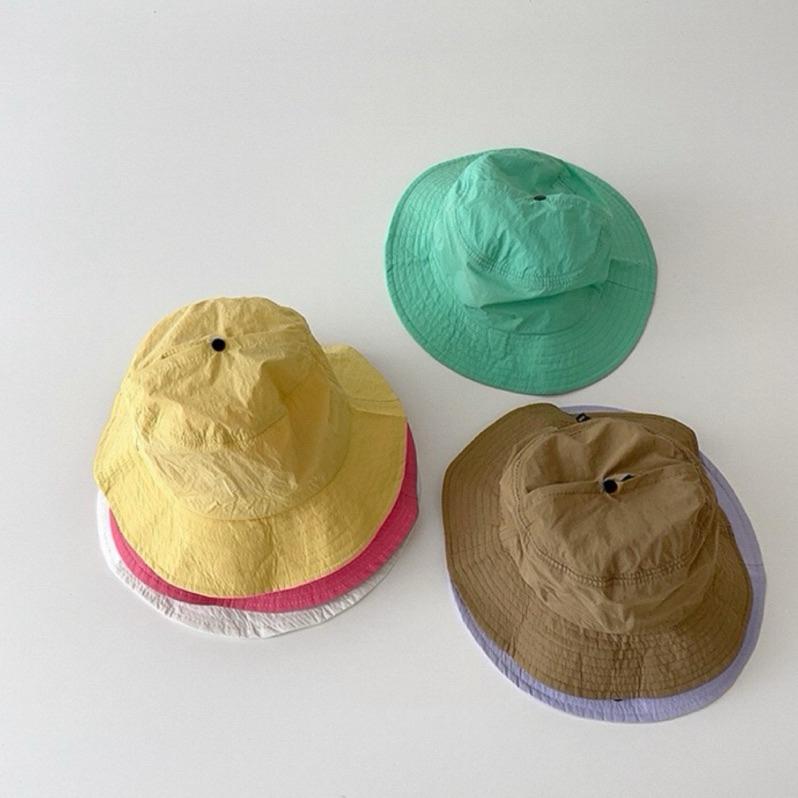 配件｜可收折速乾素色漁夫帽 幼兒漁夫帽-細節圖3