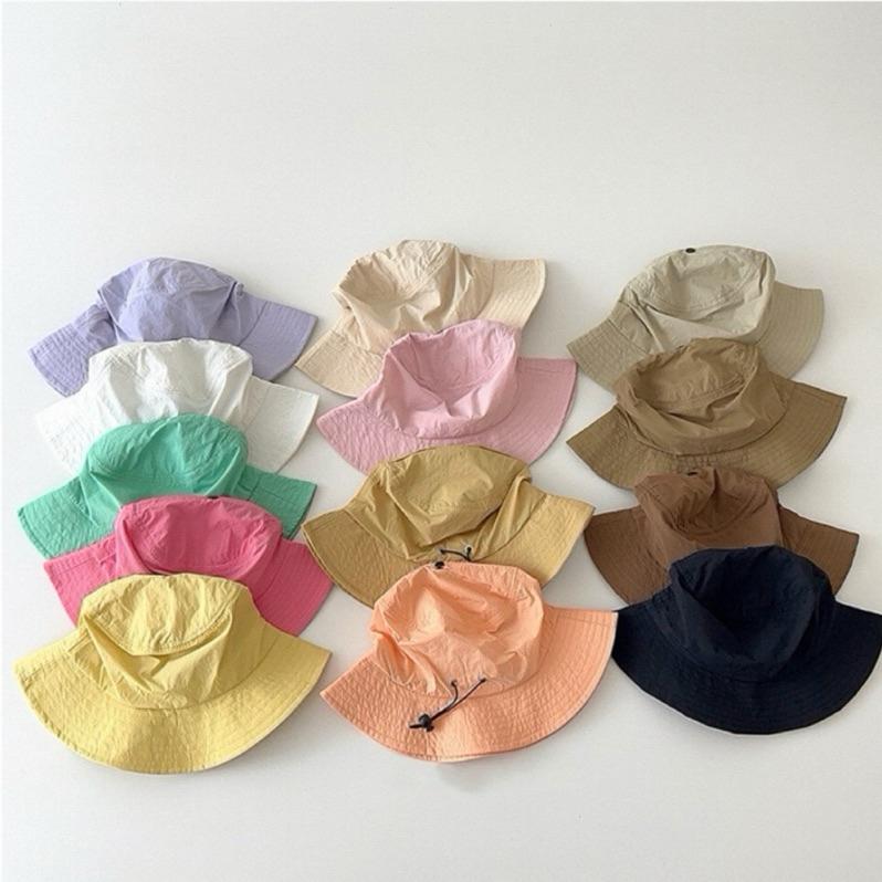 配件｜可收折速乾素色漁夫帽 幼兒漁夫帽-細節圖4