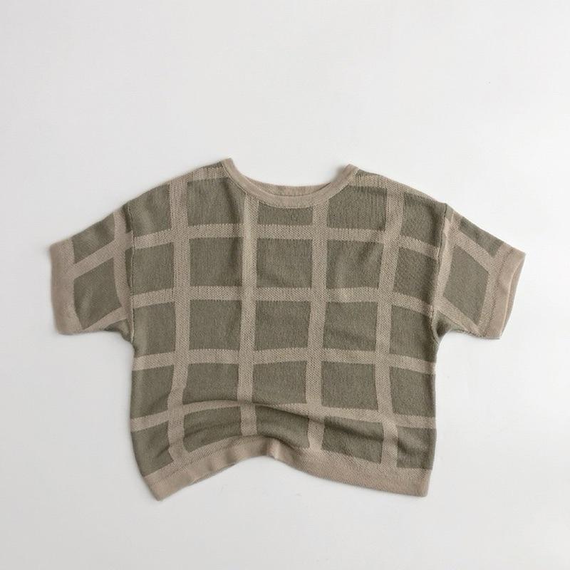 套裝｜夏季格紋針織套裝-細節圖3