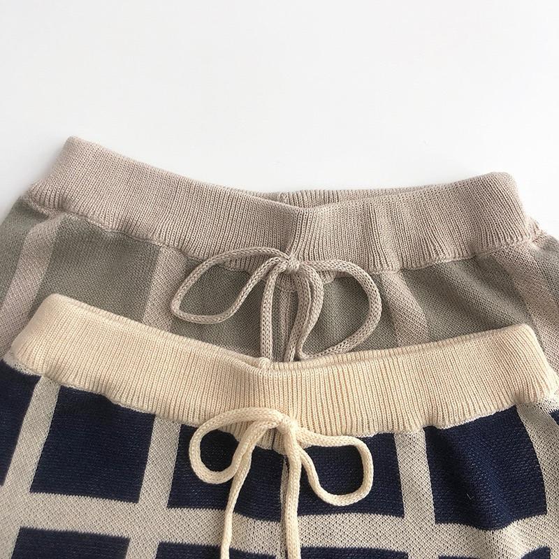 套裝｜夏季格紋針織套裝-細節圖6