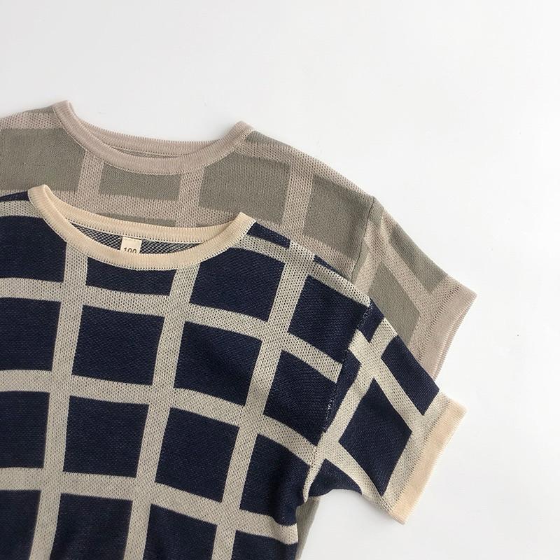 套裝｜夏季格紋針織套裝-細節圖7