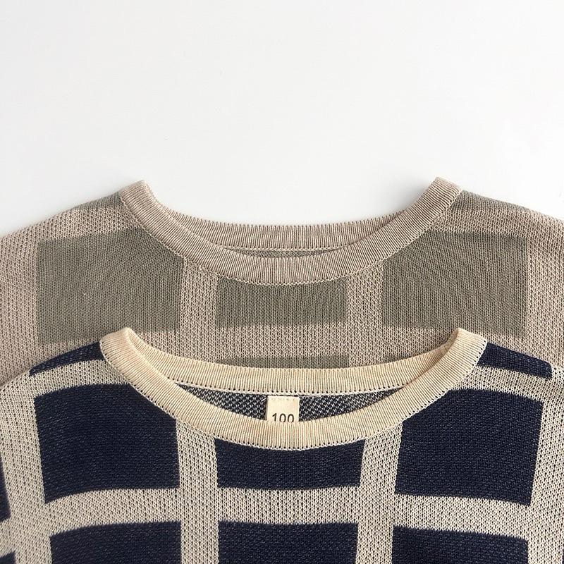 套裝｜夏季格紋針織套裝-細節圖8