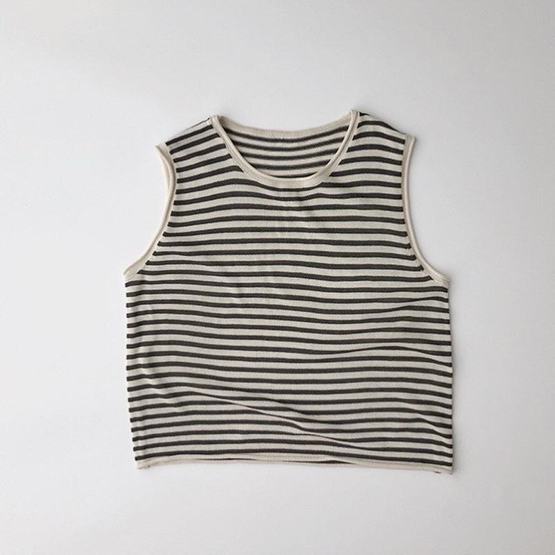 套裝｜條紋無袖套裝 男童套裝 夏季套裝 夏季童裝-細節圖2