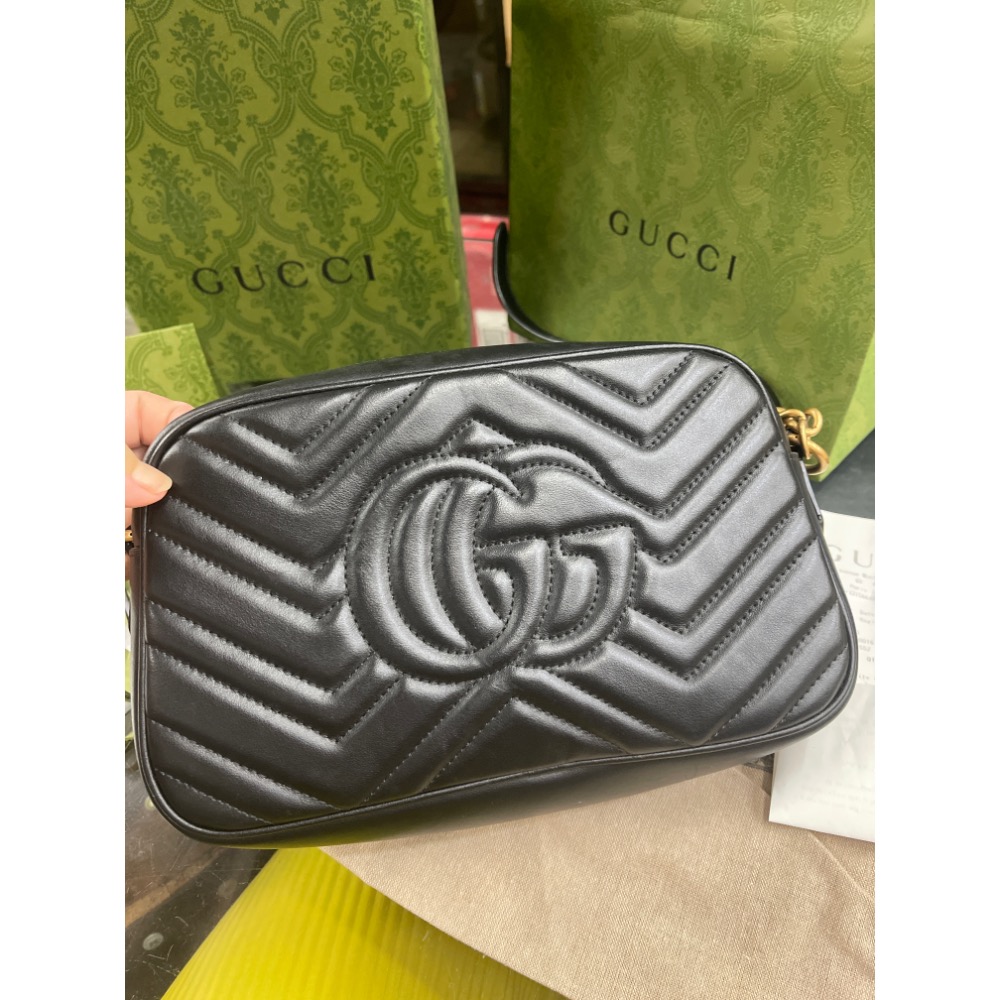 GUCCI 古馳 GG Marmont 中號 小號 相機包 斜背包 肩背包 447632  18*12*6 實品拍照-細節圖10