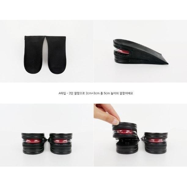 Hey,look here 正韓國製 林鴒推薦款~小心機人氣完美修飾必備長腿雙層氣墊增高鞋墊(可拆)-細節圖2