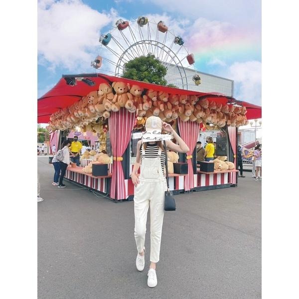 Hey, look here ♥現貨 ⭐️熱賣款⭐️  皮標刷破口袋造型BF男友風牛仔吊帶連身長褲/吊帶褲-細節圖4