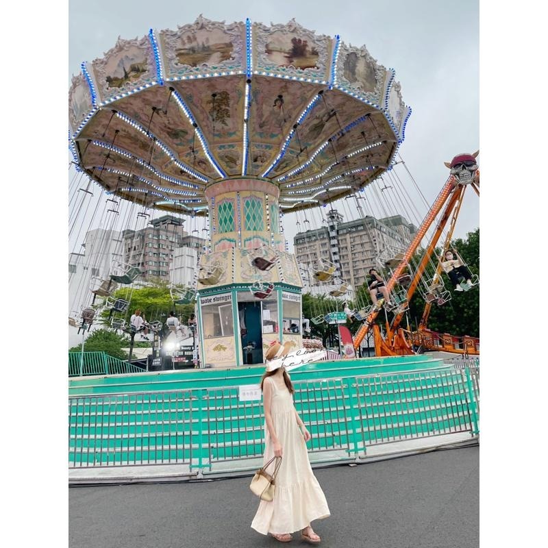 Hey, look here ✔️現貨 女神款 方領棉麻蛋糕背心洋裝/魚尾長洋裝/連身洋/OPS（有口袋）-細節圖4