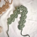 日本棉麻 純手工髮帶 小眾復古髮帶🧶貝殼髮帶 日本棉線 手工編 頭帶 文青 百搭-規格圖7