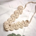日本棉麻 純手工髮帶 小眾復古髮帶🧶貝殼髮帶 日本棉線 手工編 頭帶 文青 百搭-規格圖7