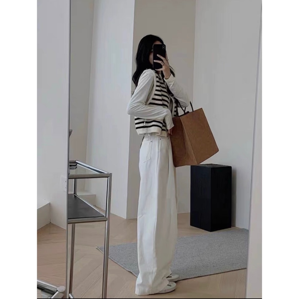 韓系小姊姊條紋針織毛衣背心-細節圖5