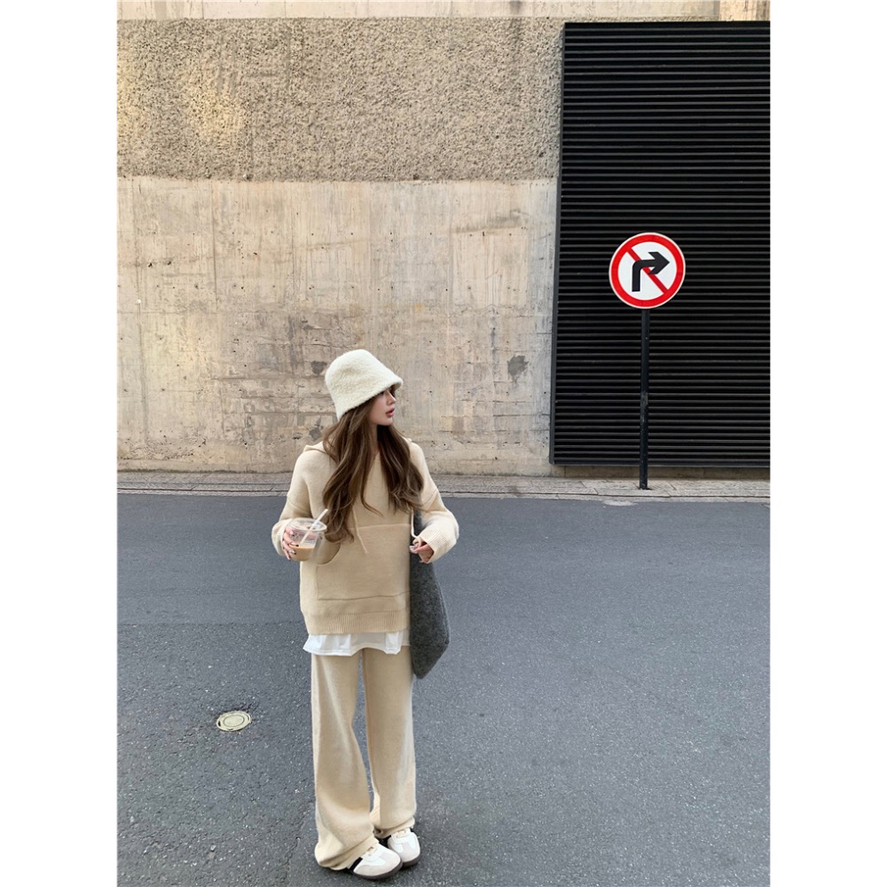 慵懶休閒帽T兩件套套裝-細節圖2