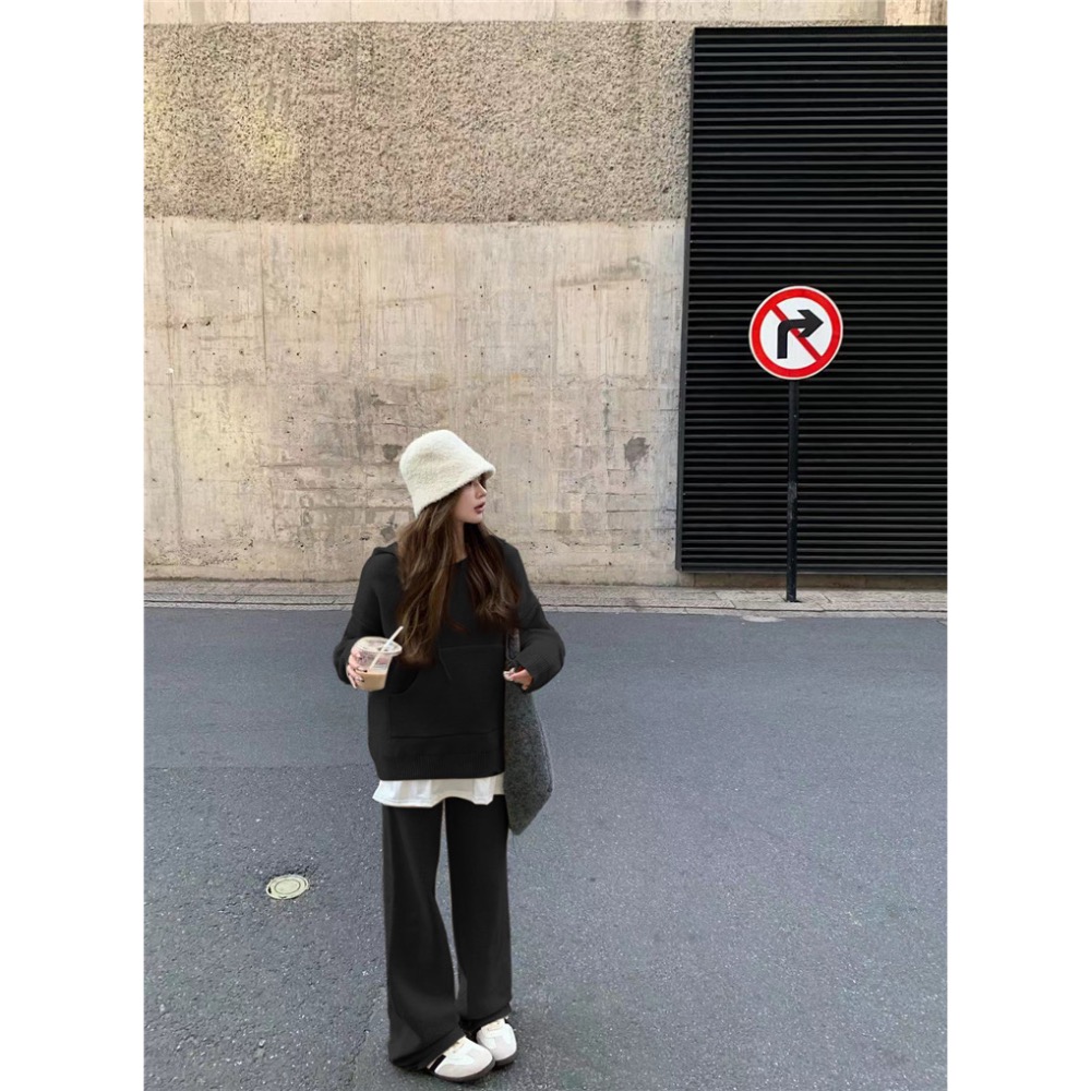 慵懶休閒帽T兩件套套裝-細節圖4