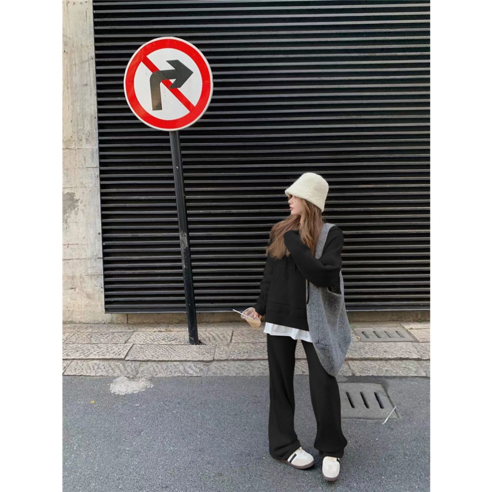 慵懶休閒帽T兩件套套裝-細節圖6