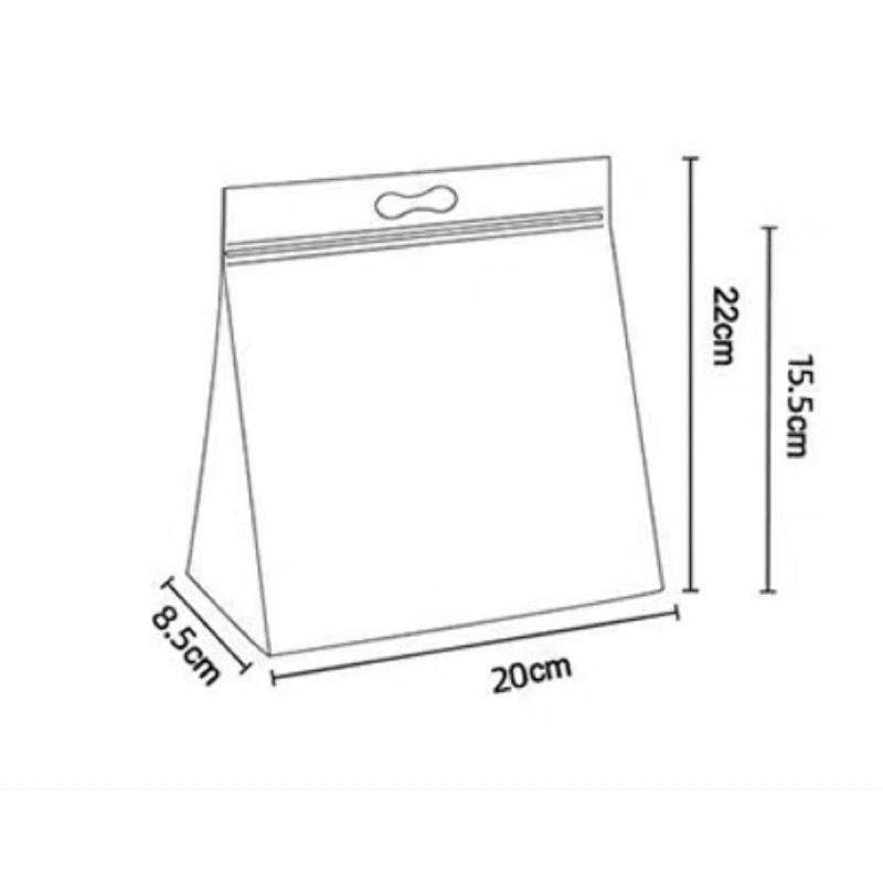 【麥歡樂】5入 英文透明手提夾鏈袋 麵包袋 貝果包裝袋 點心袋 糖果袋 糯米船袋 立體袋  手提袋【烘焙材料】-細節圖7