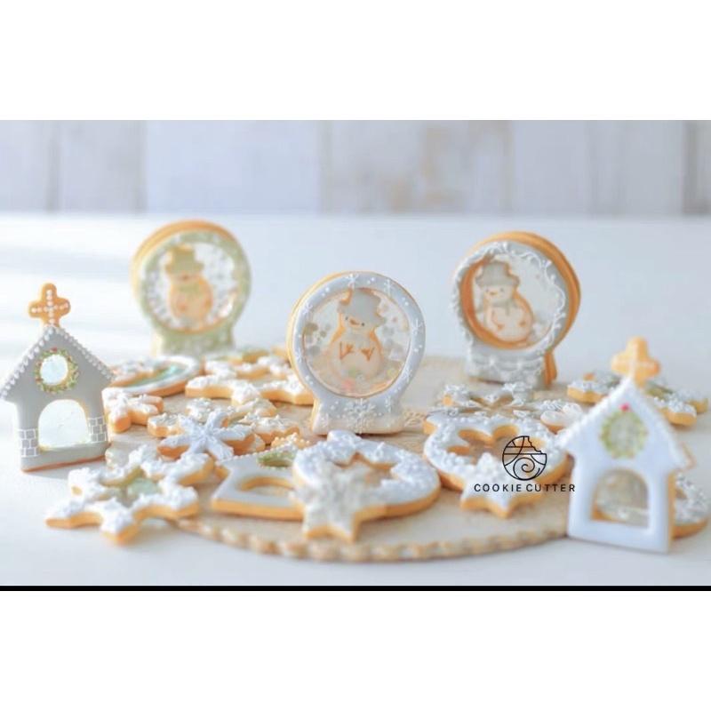 【麥歡樂】現貨‼️新款 日本 聖誕節 搖搖餅乾 餅乾模 6件套組 聖誕 水晶球 雪花餅乾模 餅乾切模 壓模【烘焙材料】-細節圖2