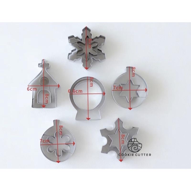 【麥歡樂】現貨‼️新款 日本 聖誕節 搖搖餅乾 餅乾模 6件套組 聖誕 水晶球 雪花餅乾模 餅乾切模 壓模【烘焙材料】-細節圖6