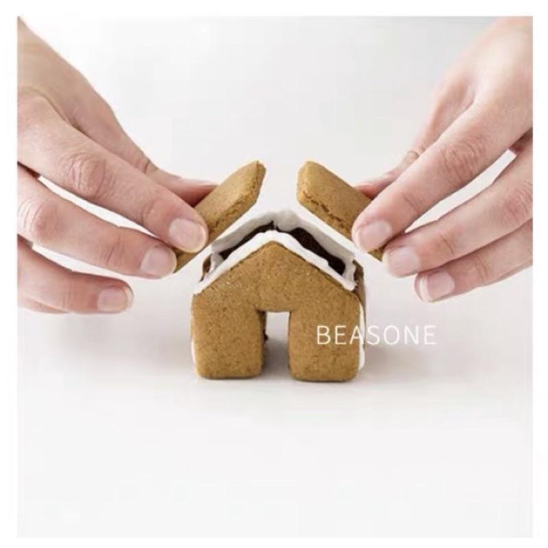 【麥歡樂】聖誕節 薑餅屋 迷你小屋 餅乾切模 按壓餅乾模具翻糖 切模 壓模【烘焙材料】-細節圖4