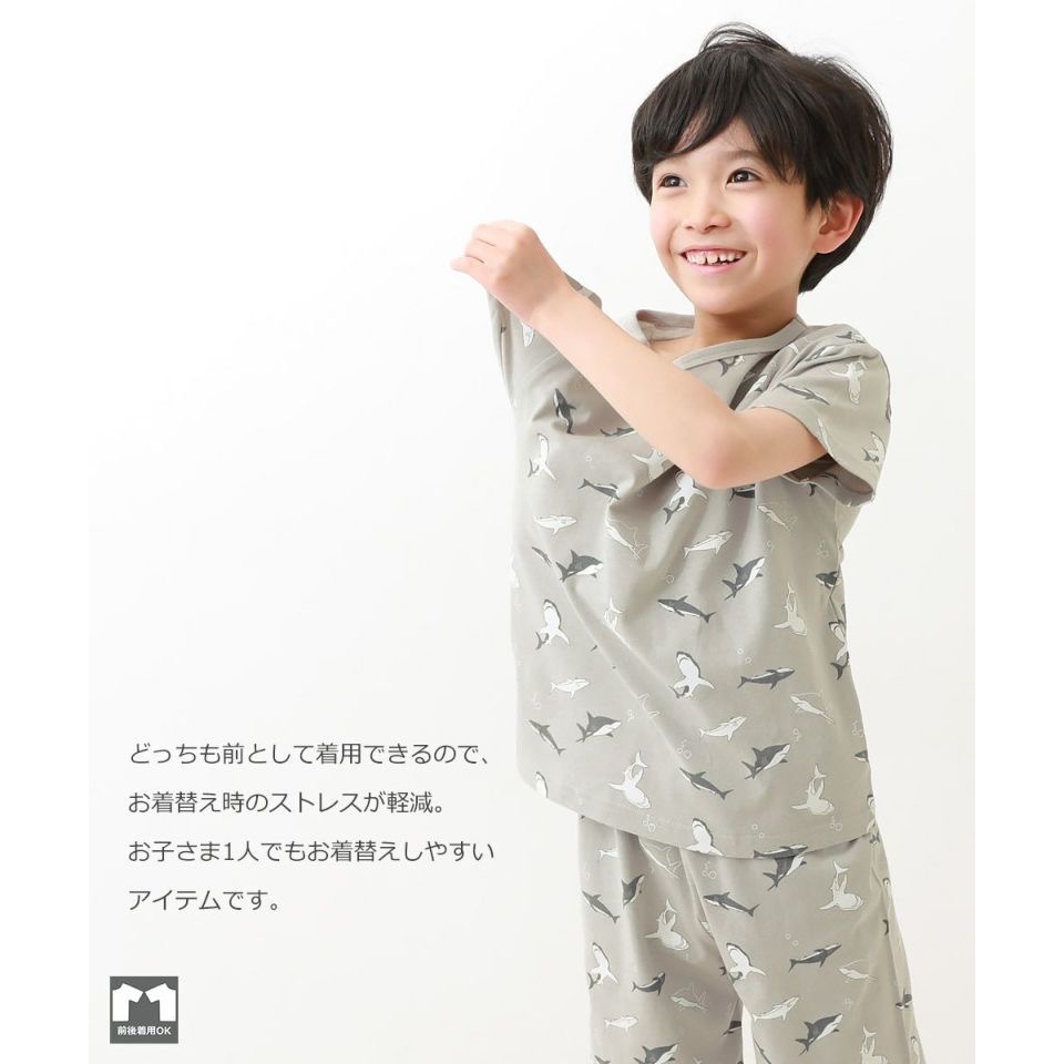 日本童裝-短袖居家服套裝-細節圖3