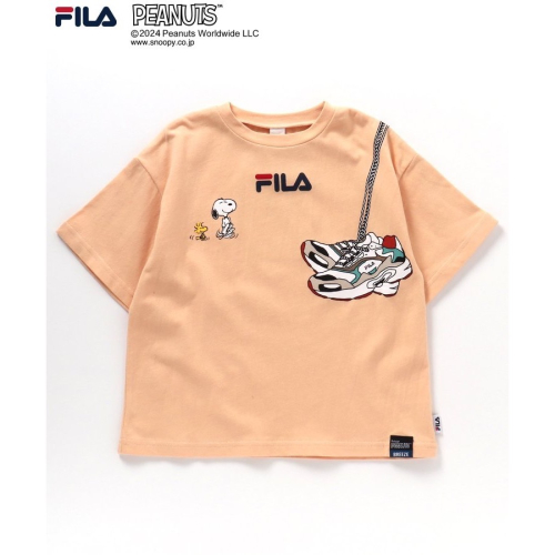 日本童裝-FILA x 史努比聯名款小球鞋logo短袖上衣