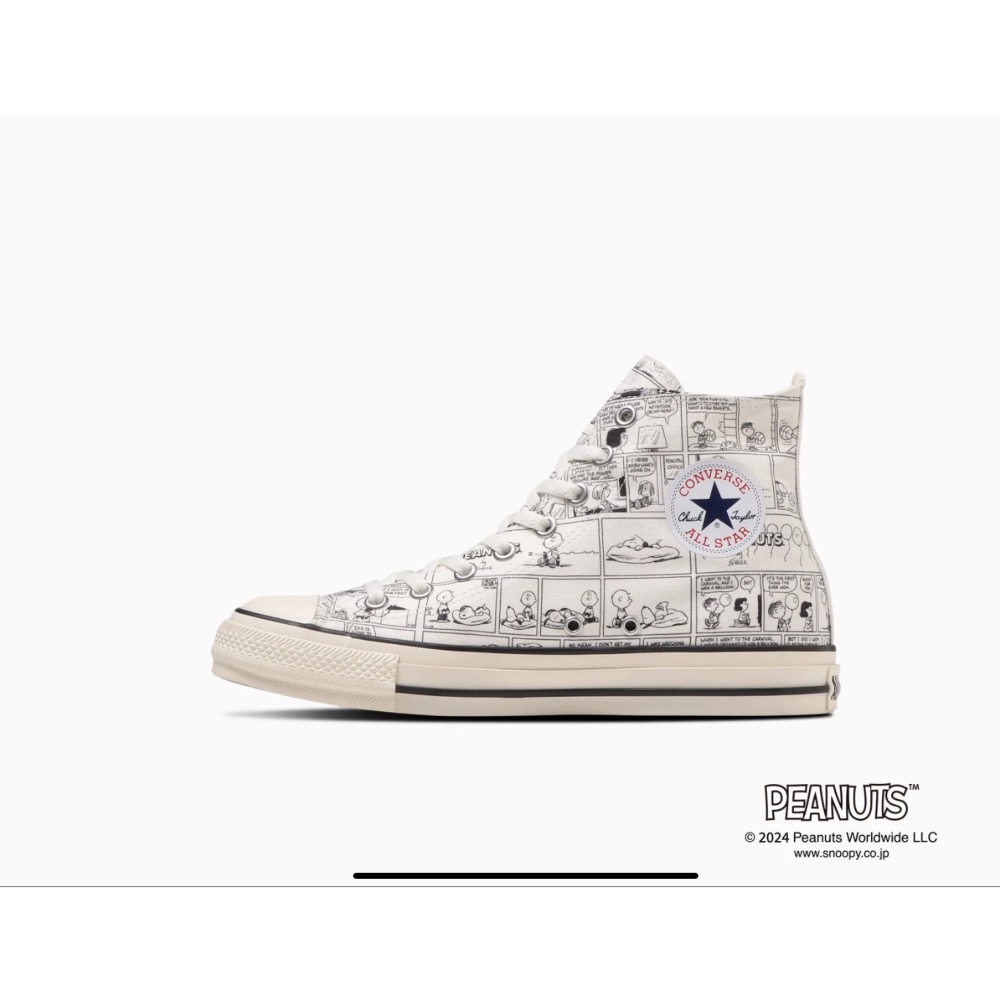 日本限定Converse大人款-ALL STAR Ⓡ PEANUTS CP HI 史努比漫畫款-細節圖7