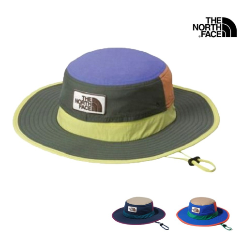 日本童裝-The North Face-2024春夏新色撞色款兒童遮陽帽