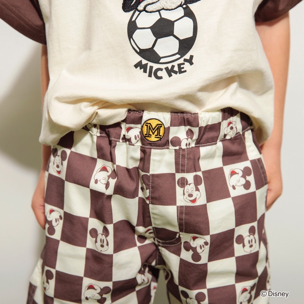 日本童裝-Disney米奇棋盤格短褲-細節圖6