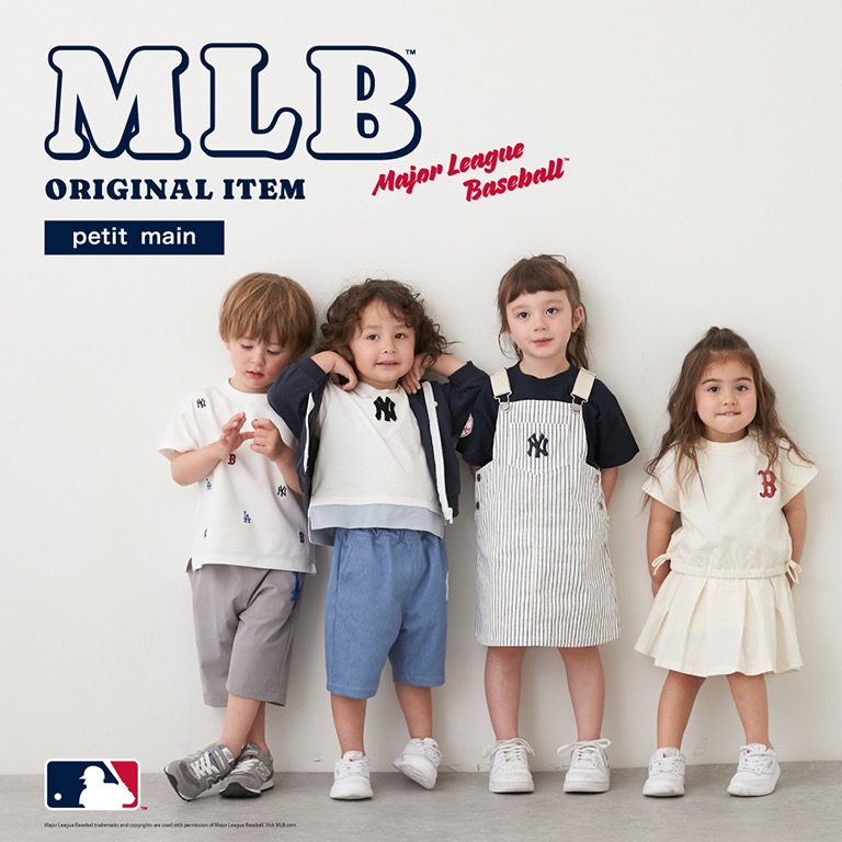 日本童裝-MLB聯名系列吊帶牛仔褲/牛仔裙-細節圖8