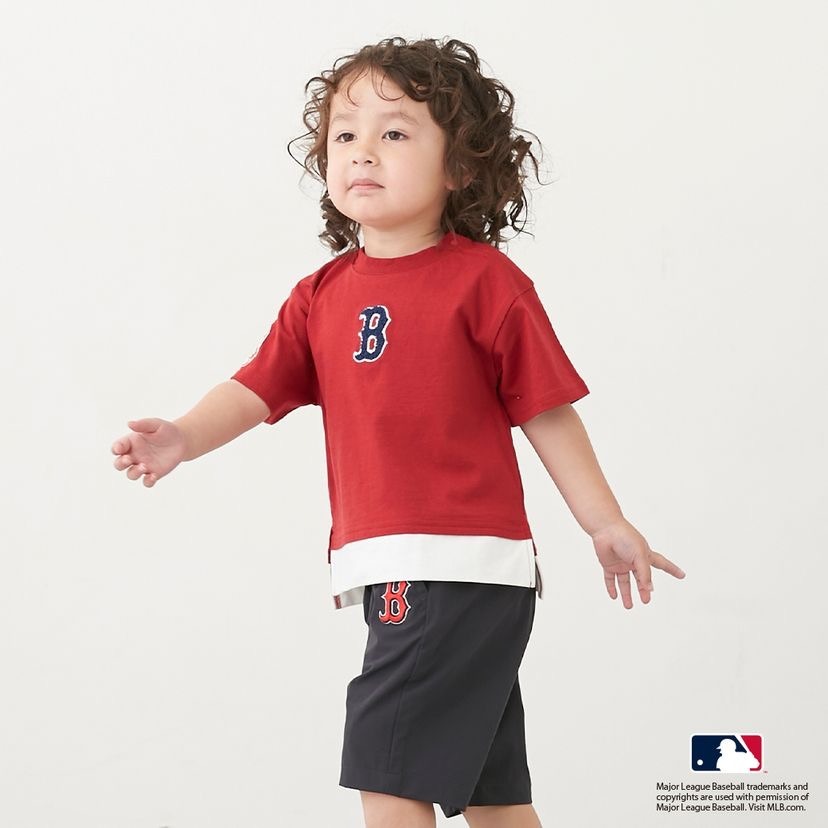 日本童裝-MLB聯名系列短褲-細節圖7