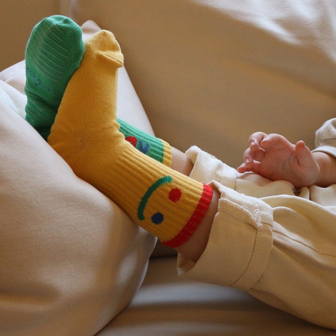 韓國製插畫止滑親子襪-細節圖2