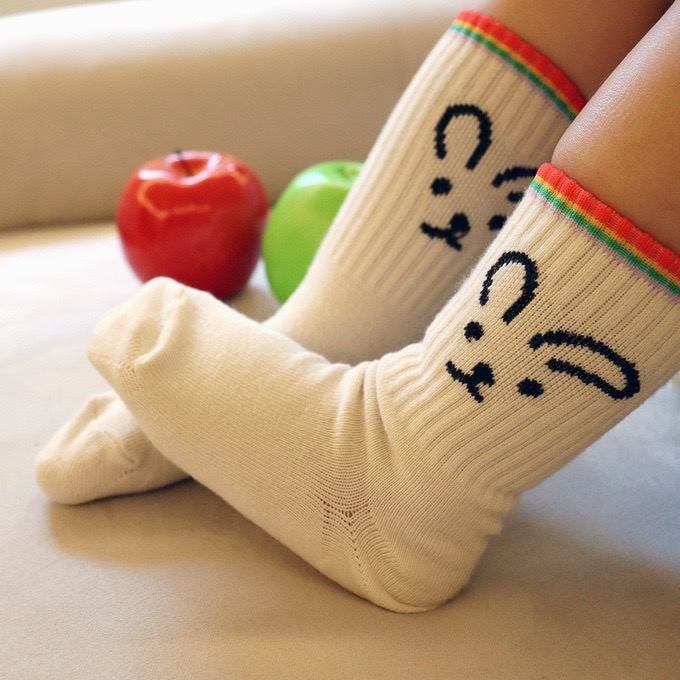 韓國製插畫止滑親子襪-細節圖5
