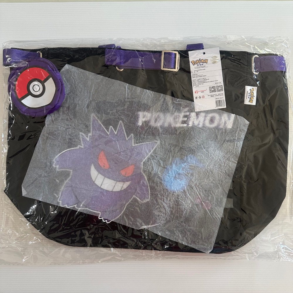 Pokemon 寶可夢帆布袋、耿鬼樣式、呎吋：33*33*15cm-細節圖2