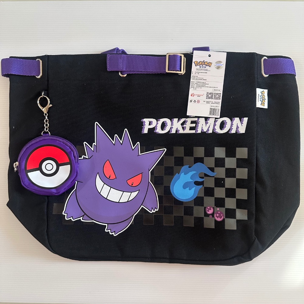 Pokemon 寶可夢帆布袋、耿鬼樣式、呎吋：33*33*15cm-細節圖3