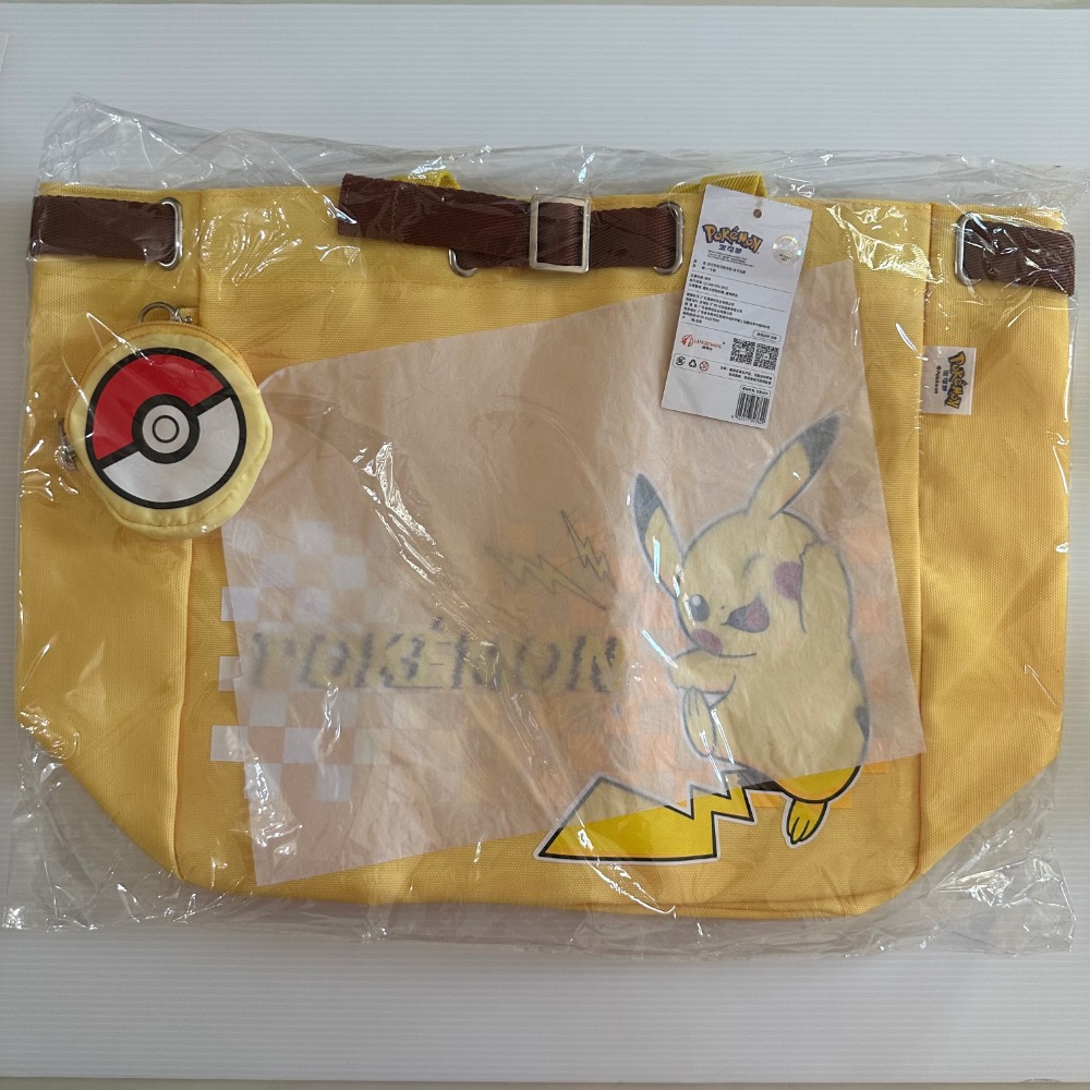 Pokemon 寶可夢帆布袋、皮卡丘樣式、呎吋：33*33*15cm-細節圖5